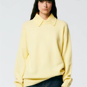 Tibi douillet crewneck yellow sweater, size S